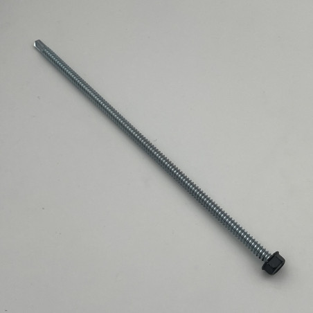 1 x Vite Autoperforante Testa Esagonale 6,3 x 200 Filetto A Lamiera Zincate Ral7016 Grigio Antracite