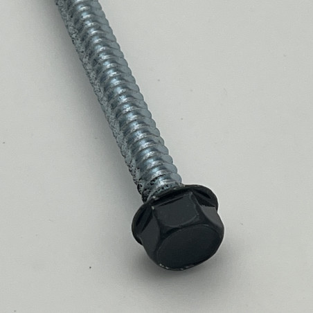 1 x Vite Autoperforante Testa Esagonale 6,3 x 200 Filetto A Lamiera Zincate Ral7016 Grigio Antracite