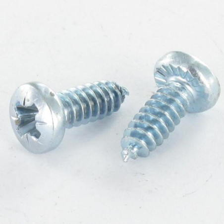 1 x Vite Per Pvc testa bombata larga Pozy Dentellato 4,3 x 12 Autoperforante Filetto 30 Zincate