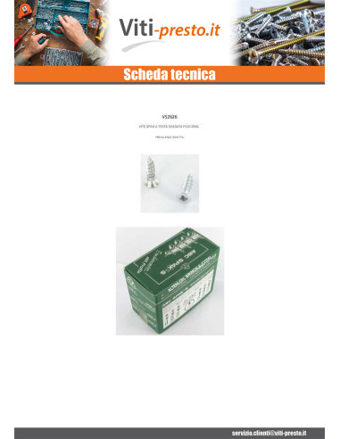 1 x Vite Spax Testa Forata Pozy 3X17 Diametro...