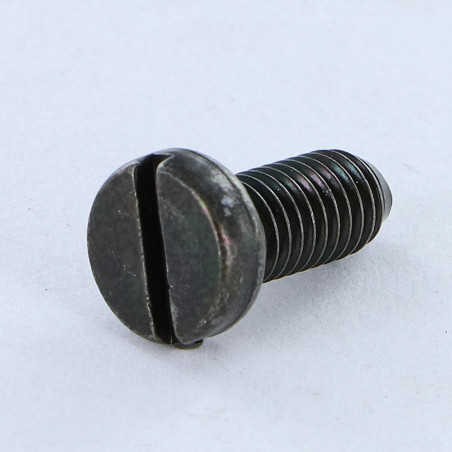 1 x Vite Per Metalli Testa Cilindrica Larga Con Intaglio M5X12 BP Acciaio Zincato Nero