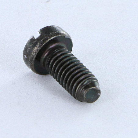 1 x Vite Per Metalli Testa Cilindrica Larga Con Intaglio M5X12 BP Acciaio Zincato Nero