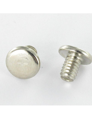 1 x PERSICA Ottone Nichelato Testa Piatta 4,6X6 T9