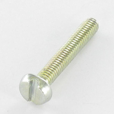 1 x Vite Per Metalli Testa Cilindrica Larga Con Intaglio M4X25 Filettata Su 23 Zincate