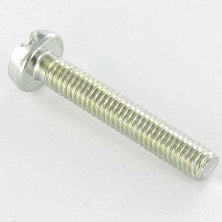 1 x Vite Per Metalli Testa Cilindrica Larga Con Intaglio M4X25 Filettata Su 23 Zincate