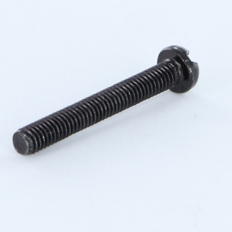 1 x Vite Per Metalli Testa Cilindrica Con Intaglio M4X10 Acciaio Zincato Nero