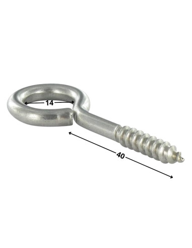 1 x Golfare A Vite Legno 4X40 Occhio 14 Zincate