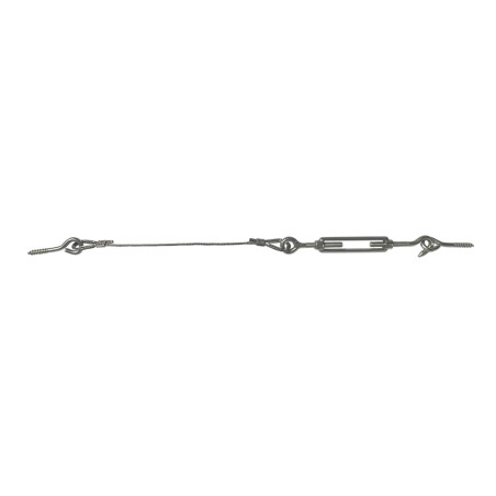 1 x Kit di 30 metri di cavo in acciaio inox diametro 2