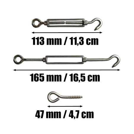 1 x Kit di 30 metri di cavo in acciaio inox diametro 2