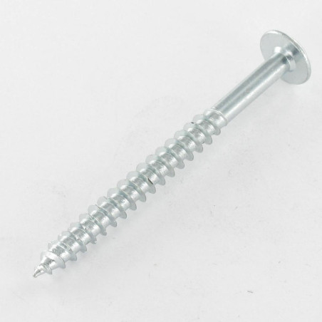 1 x Vite Per Legno E Truciolato Testa Poelier Larga 6X80 Filettata Su 50 T30 Zincate 200 Ore Di Nebbia Salina Senza