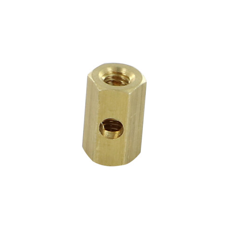 1 x CONFINI Ottone Esagonale 7X12 Forata E Filettata M4/P70 PIATTO