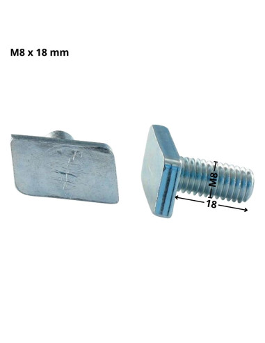 1 x Vite Per Metalli T.LOSANGE M8X18 Zincate