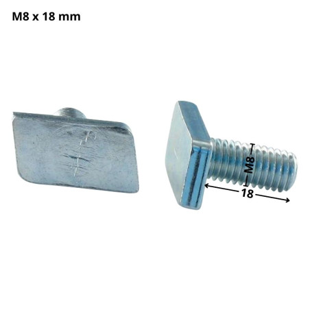 1 x Vite Per Metalli T.LOSANGE M8X18 Zincate