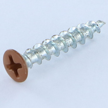 1 x Vite Per Legno E Truciolato Testa Forata Bombata Phillips 4,3X25 Zincate RAL8003