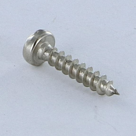 1 x Vite Per Legno E Truciolato Testa Poelier Pozy Con Intaglio 3X15 Acciaio Nichel microviti
