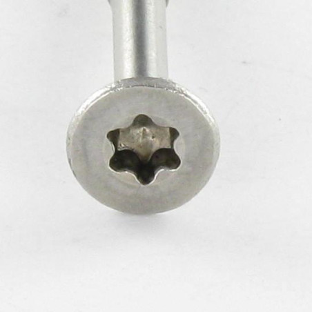 1 x Vite Per Legno E Truciolato Vite Autoperforante Testa Forata Dentellato 4,5X30 T20 Acciaio Inox A2