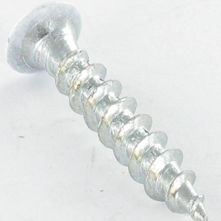 1 x Vite Per Pvc Testa Forata Phillips 4,2 x 25 Zincate Laccato Bianco Ral9010 Bianco Puro