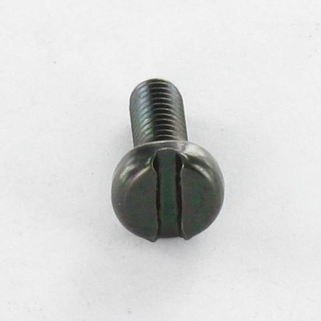 1 x Vite Per Metalli Testa Cilindrica Larga Con Intaglio M4X12 Acciaio Zincato Nero