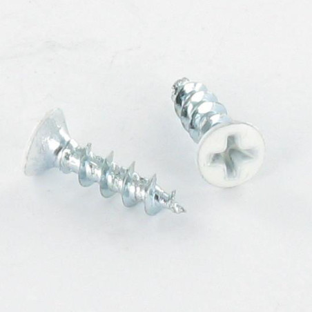1 x Vite Per Pvc Testa Forata Bombata Phillips 4,3X55 Zincate Laccato Bianco Ral9010 Bianco Puro