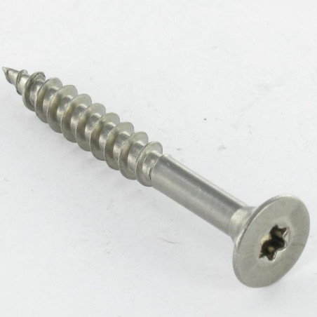 1 x Vite Per Legno E Truciolato Acciaio Inox A2 Testa Forata 4,5X100 Filettata Su 60 T20