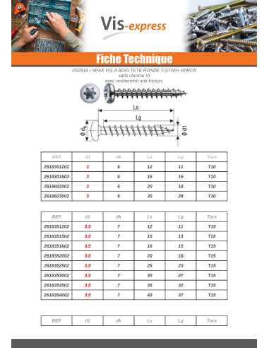 1 x Spax Viti Per Legno Testa Poelier T-STAR+...