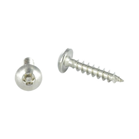 1 x Vite Bandella Di Sicurezza T30 con perno 6X50 Acciaio Inox A2