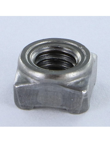 1 x Dado Quadrato A Saldare M5 9X9X4.2 Acciaio...