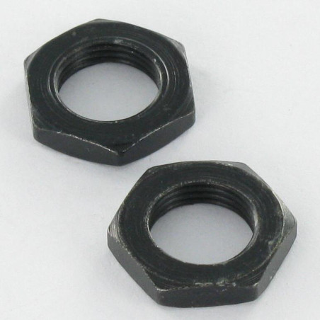 1 x Dado UNEF 3/8- 32 In Piano 14 Spessore 3 Acciaio Zincato Nero