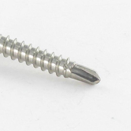 1 x Vite Autoperforante Testa Cilindrica Quadrato 4,2 x 19 Ingombro quadrato 2 Acciaio Inox A2