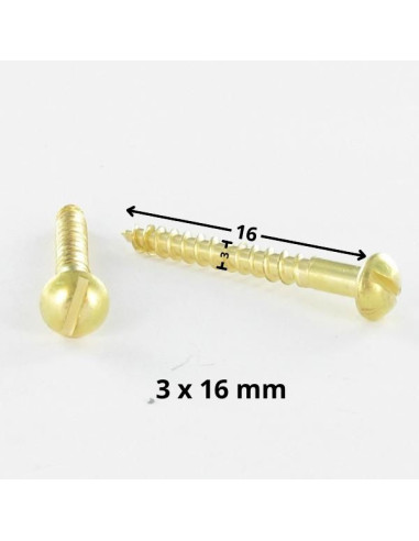 1 x Viti Per Legno Ottone Testa Poelier Con...