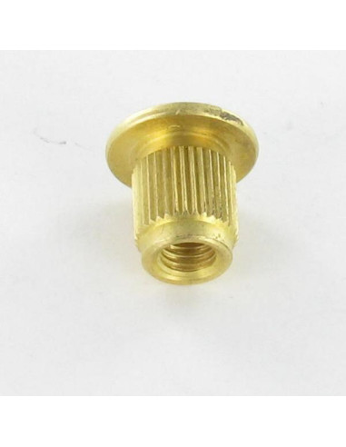 1 x Dado Manicotto Zigrinata Ottone M8 Diametro...