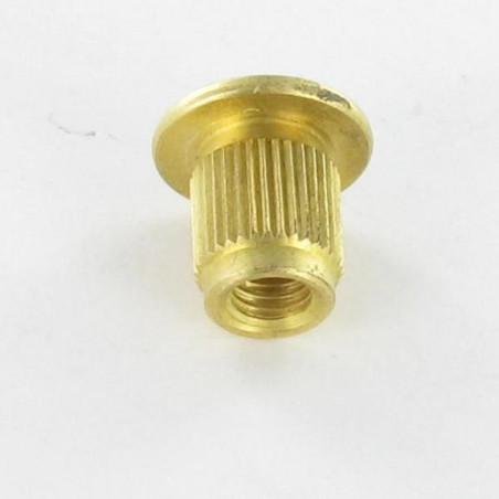 1 x Dado Manicotto Zigrinata Ottone M8 Diametro Della Testa: 20 Lunghezza Sotto La Testa 16