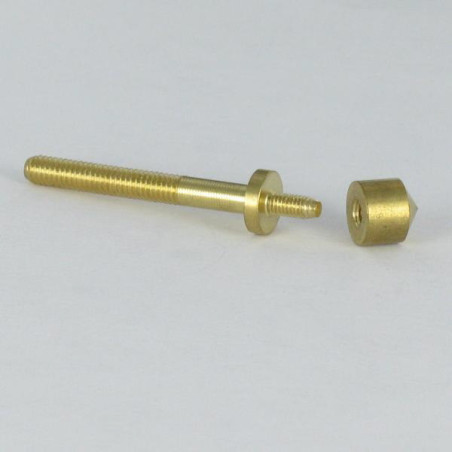1 x Vite Con Flangia Ottone 8X40 Con Coprivite D8