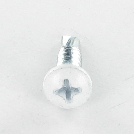 1 x Vite Autoperforante Testa Cilindrica Bombata Phillips 4,8X19 Filetto A Lamiera Zincate Ral9010 Bianco Puro