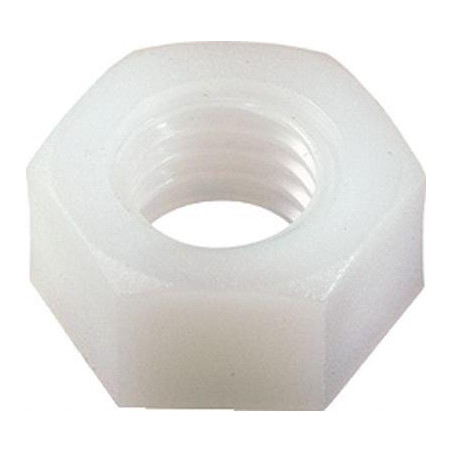 1 x Dado naturale nylon Esagonale M18