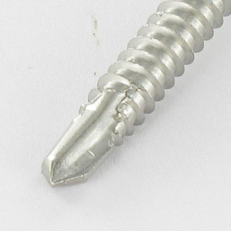 1 x Vite Autoperforante Testa Esagonale 6,3X40 Acciaio Inox A2 Ral9005 Nero Intenso