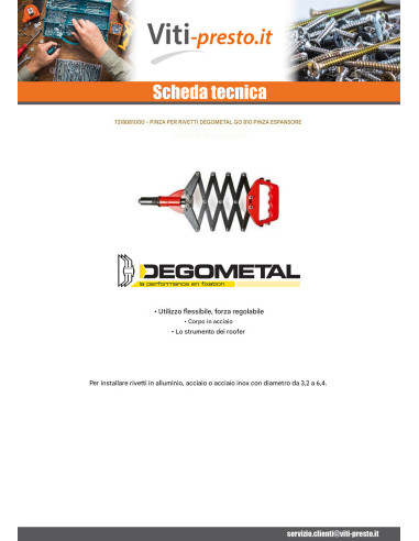 1 x Rivettatrice DEGOMETAL GO 810