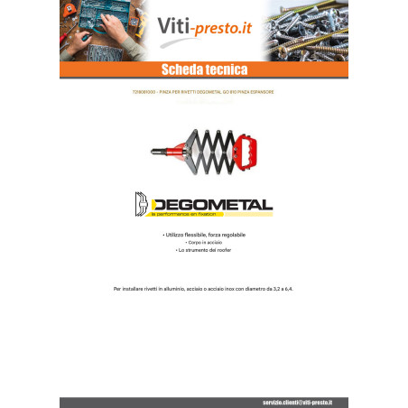 1 x Rivettatrice DEGOMETAL GO 810