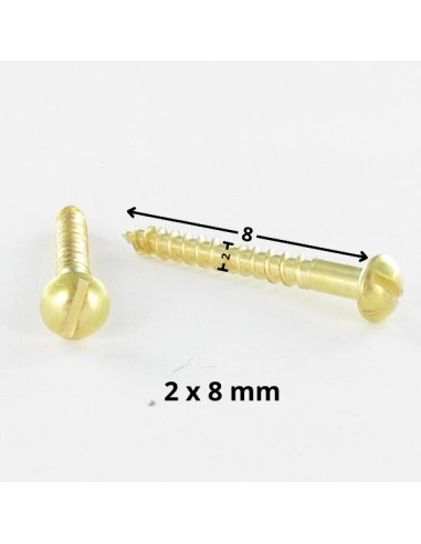 1 x Viti Per Legno Ottone Testa Poelier Con...