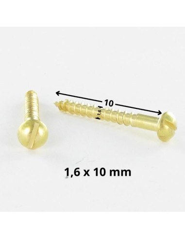 1 x Viti Per Legno Ottone Testa Poelier Con...