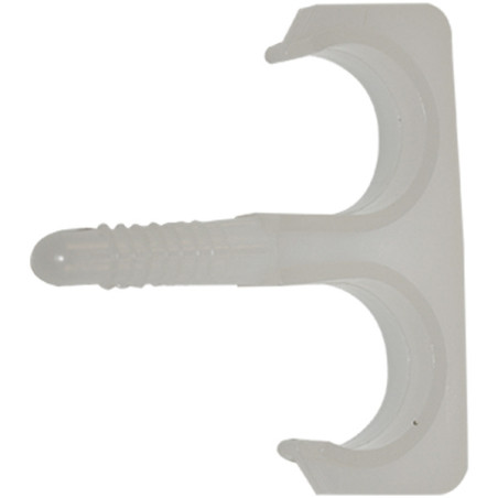 1 x Graffetta Per Cavo CLIP Doppio Per Cavo Da 24 Nylon