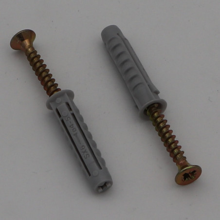 1 x Sacchetto Da 2 Tassello Fischer SX6 Con 2 Vite