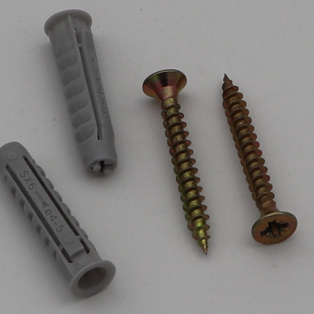 1 x Sacchetto Da 2 Tassello Fischer SX6 Con 2 Vite