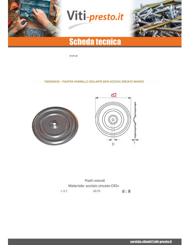 1 x OPUSCOLO CARTELLO ISOLANTE 8X70 Zincate
