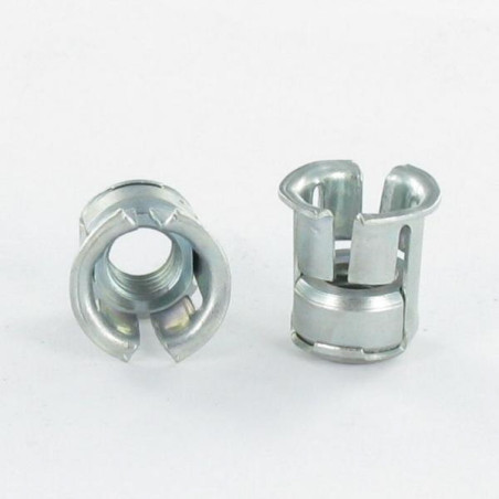 1 x Dado Gabbia Tondo M5 Spessore Lamiera 0,7 con 4 CV4825HG Zincate