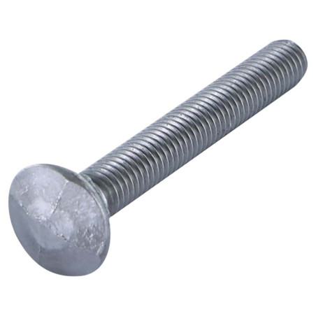 1 x Testa Poelier Con Colletto Quadrato Testa DIAMANTE M8X50 Acciaio Zincato Nero