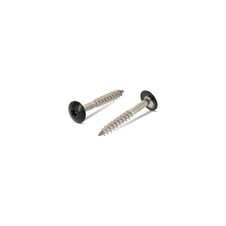 1 x Vite per facciata T20 4.8X25 Diametro Della Testa: 12.3 Acciaio Inox A2 Ral6009 Verde Abete