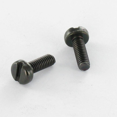 1 x Vite Per Metalli Testa Cilindrica Larga Con Intaglio M6X40 Acciaio Zincato Nero