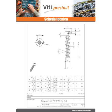 1 x Vite Per Pvc Testa Cilindrica Bombata Pozi PZ4 3X8 Zincate microviti
