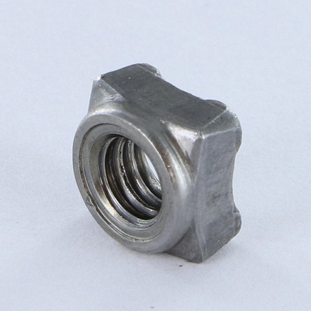 1 x Dado Quadrato A Saldare M8 14X14X6,5 Acciaio Grezzo